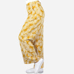 SM Woman Printed Wide Leg Mustard