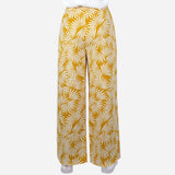 SM Woman Printed Wide Leg Mustard