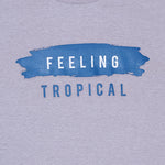 Men's Club Feeling Tropical Print Tee Gray