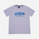 Men's Club Feeling Tropical Print Tee Gray