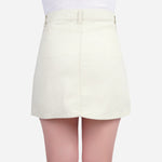 SM Woman Denim Skirt Pastel Buttondown