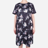 SM Woman Prima Round Neck Short Sleeve Floral Neoprene Dress