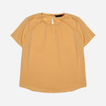 SM Woman Career Short Sleeve Blouse Yellow