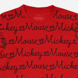 Disney Mickey All Over Print Tee Red