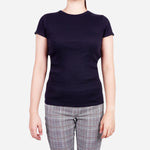 Smartbuy Ladies' Plain Black Knitted Blouse