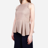 Smartbuy Ladies' Blouse Peplum in Beige