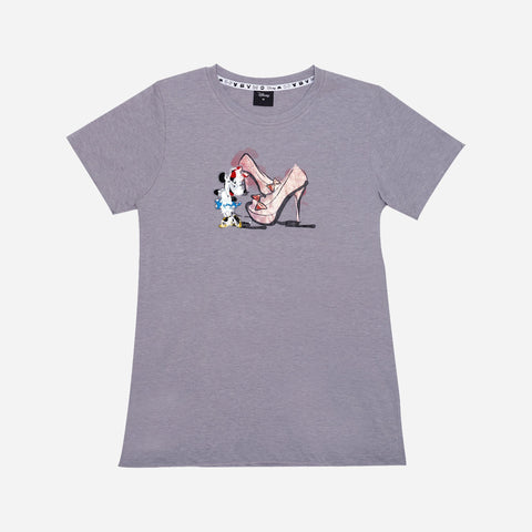 Disney Minnie Graphic Tee Gray