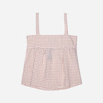 True Love Gingham Blouse Beige