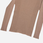 SM Woman Casual Knitted Long Sleeved Blouse Blush