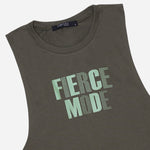 SM Woman Active Cropped Tee Olive Green