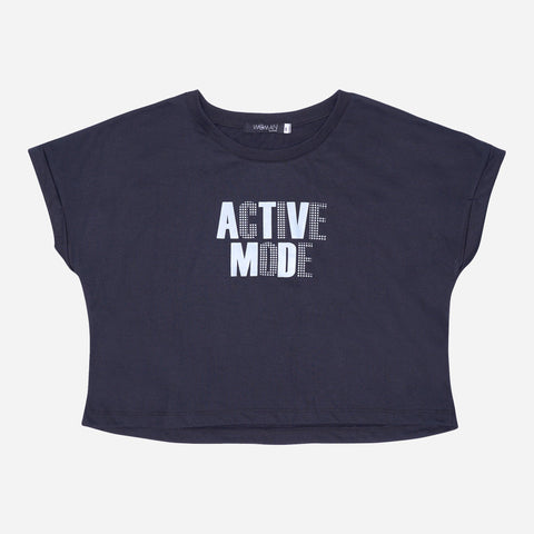 SM Woman Active Cropped Tee Black