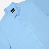 Maxwear Short Sleeve Dress Shirt Light Blue
