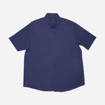 Maxwear Short Sleeve Dress Shirt Navy Blue