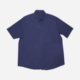 Maxwear Short Sleeve Dress Shirt Navy Blue