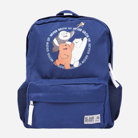 We Bare Bears Canvas Backpack 12" Blue