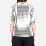 Smartbuy Ladies' Mock Neckline Half Sleeve Length in Stripes