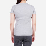 Smartbuy Ladies' V Neckline Knitted Blouse in Ash Gray