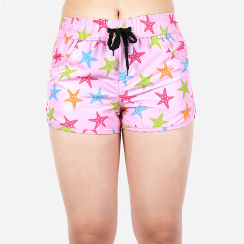 Smartbuy Ladies' Boardshorts Star Fish Print in Pink