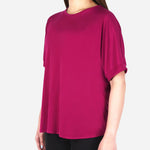 SM Woman Prima Cuff Blouse Magenta