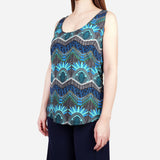 Smartbuy Ladies' Sleeveless Blouse in Aztec Print