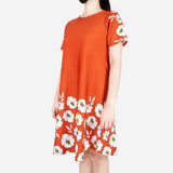 Smartbuy Ladies' A-Line Short Sleeves Dress in Floral Print