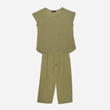 SM Woman Loungewear Pajama Set Olive Green