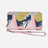 SM Accessories Leather Goods Abstract Printed Long Zip Around Wallet