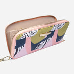 SM Accessories Leather Goods Abstract Printed Long Zip Around Wallet