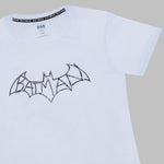 Batman Lines Logo Tee White