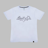 Batman Lines Logo Tee White