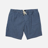 Maxwear Casual Pinstripe Denim Shorts