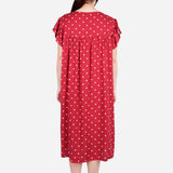 Smartbuy Ladies' Big Size Printed Lounge Dress in Polka