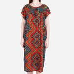 Smartbuy Ladies' Big Size Printed Lounge Dress Round Neck in Aztec