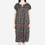 Smartbuy Ladies' Big Size Dress with Front Hole Accent in Floral Print