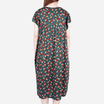 Smartbuy Ladies' Big Size Dress with Front Hole Accent in Floral Print