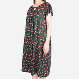 Smartbuy Ladies' Big Size Dress with Front Hole Accent in Floral Print