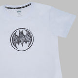 Batman Round Logo Tee White