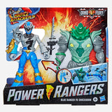 Power Rangers Dino Fury Battle Attackers Blue Ranger Vs Shockhorn Toy For Boys