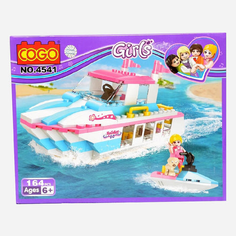 Cogo Girls Yacht 164 Pcs Building Blocks Set Toy For Girls