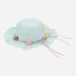 SM Accessories Kids' Straw Hat with Sling Bag