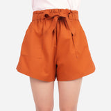 SM Woman Casual Shorts Paper Bag Waist With Pockets