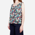 Smartbuy Ladies' Big Size Sleeveless Top in Floral Print