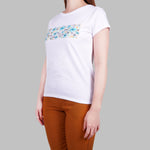 Smartbuy Girls Teen's White Tees in Floral Spot Print