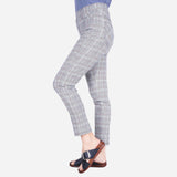 Smartbuy Ladies' Skinny Pants Checkered Ankle Cut