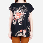 Smartbuy Ladies' Blouse Floral Print in Black