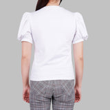 Smartbuy Ladies' Blouse Puff Sleeve in White