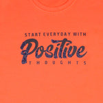 Maxwear Casual Tees Positive Thoughts Orange