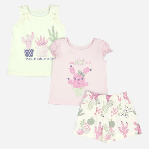 NAP TODDLER GIRLS' 2PC BLOUSE AND SHORTS SET