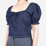 SM Woman Denim Cropped Blouse