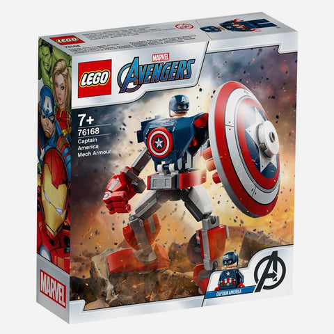 Lego R Super Heroes 76168 Captain America Mech Armour Age 7 Building Blocks 2021 121Pcs